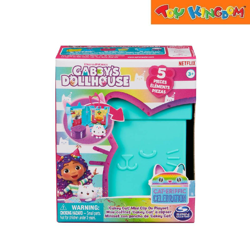 Gabby's Dollhouse Cakey Cat Mini Clip On Playset