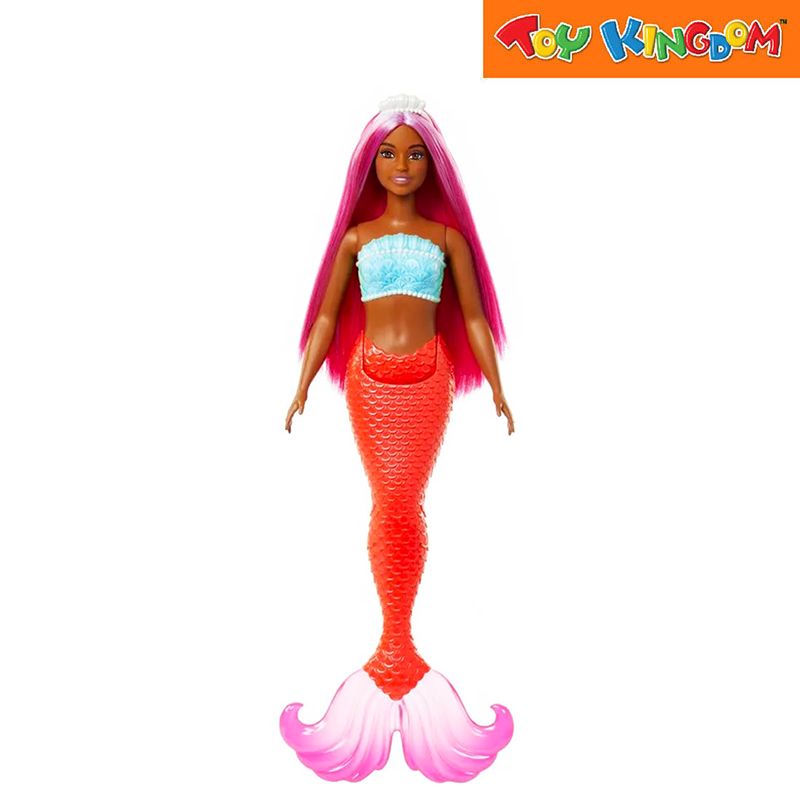 Barbie Pink Tails Fairytale Mermaid Doll With Colorful Hair