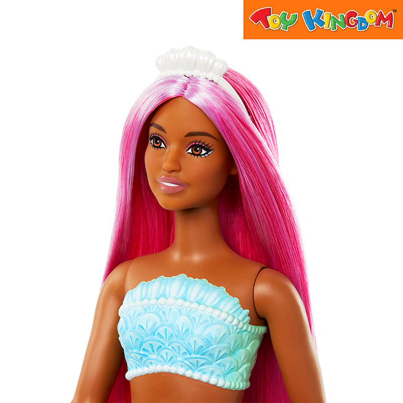 Barbie Pink Tails Fairytale Mermaid Doll With Colorful Hair