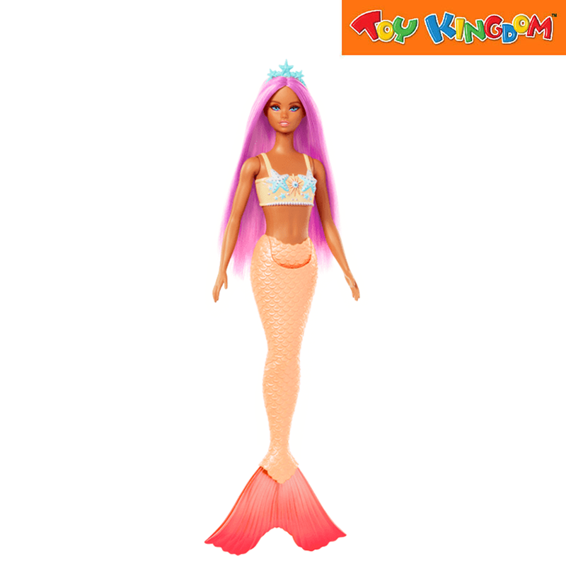 Barbie Orange Tails Fairytale Mermaid Doll With Colorful Hair