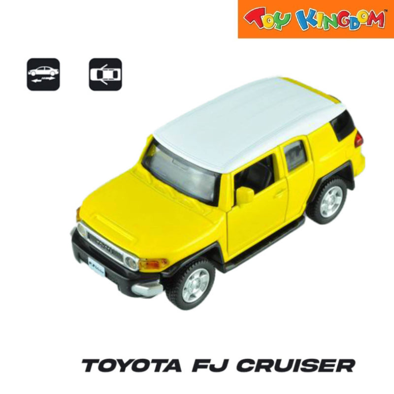 Metal Speed Zone Toyota FJ Cruiser Yellow Die cast Toy Kingdom