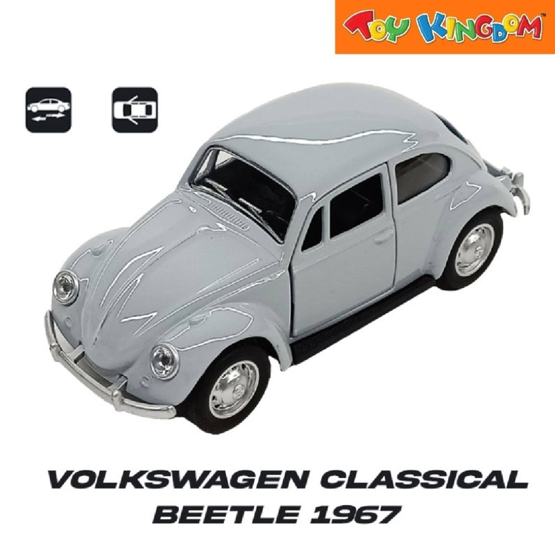 Metal Speed Zone Volkswagen Classical Beetle 1967 Grey Die-cast