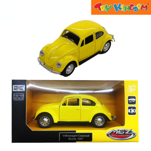 Metal Speed Zone Volkswagen Classical Beetle 1967 Yellow Die-cast