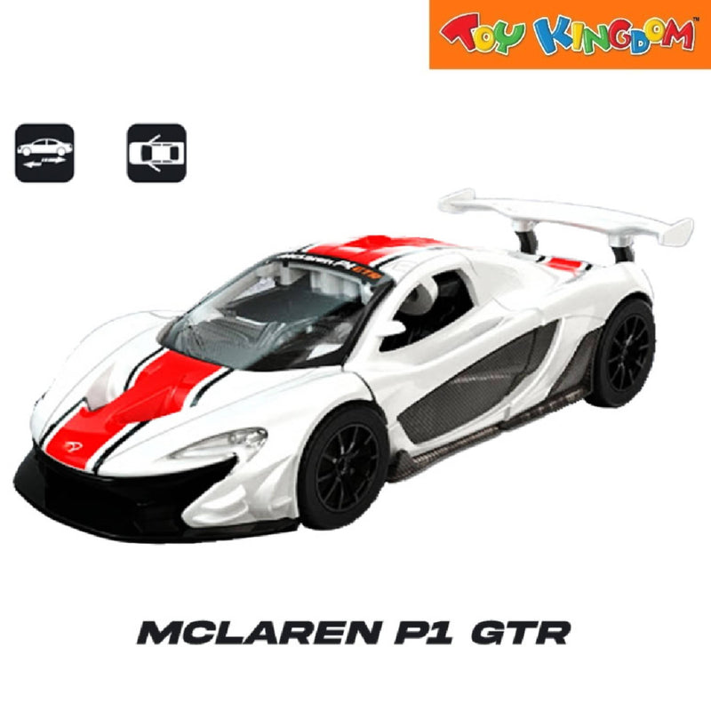 Metal Speed Zone Mclaren P1 GTR White Die-cast