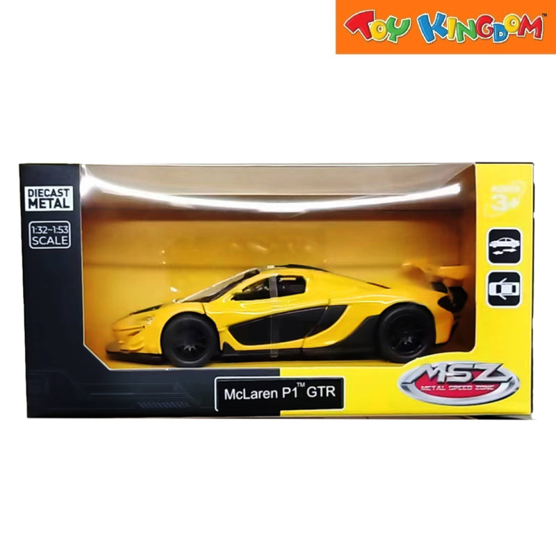 Metal Speed Zone Mclaren P1 GTR Yellow Die-cast