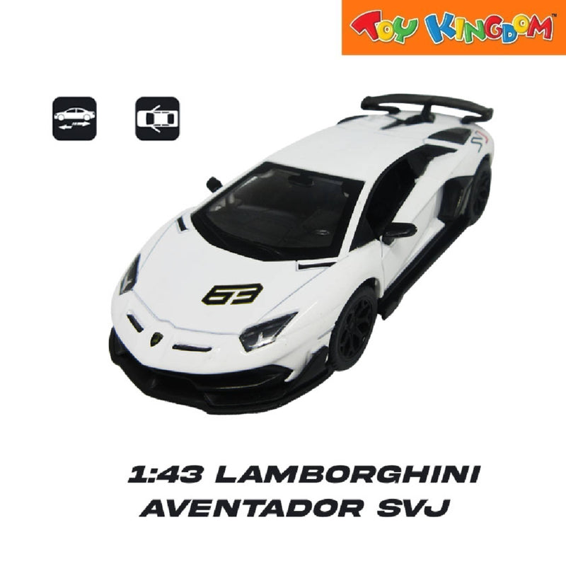 Metal Speed Zone Lamborghini Aventador SVJ White Die-cast