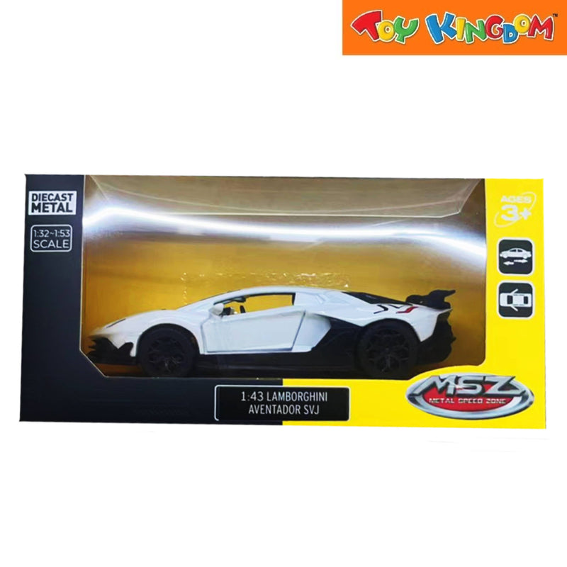 Metal Speed Zone Lamborghini Aventador SVJ White Die-cast