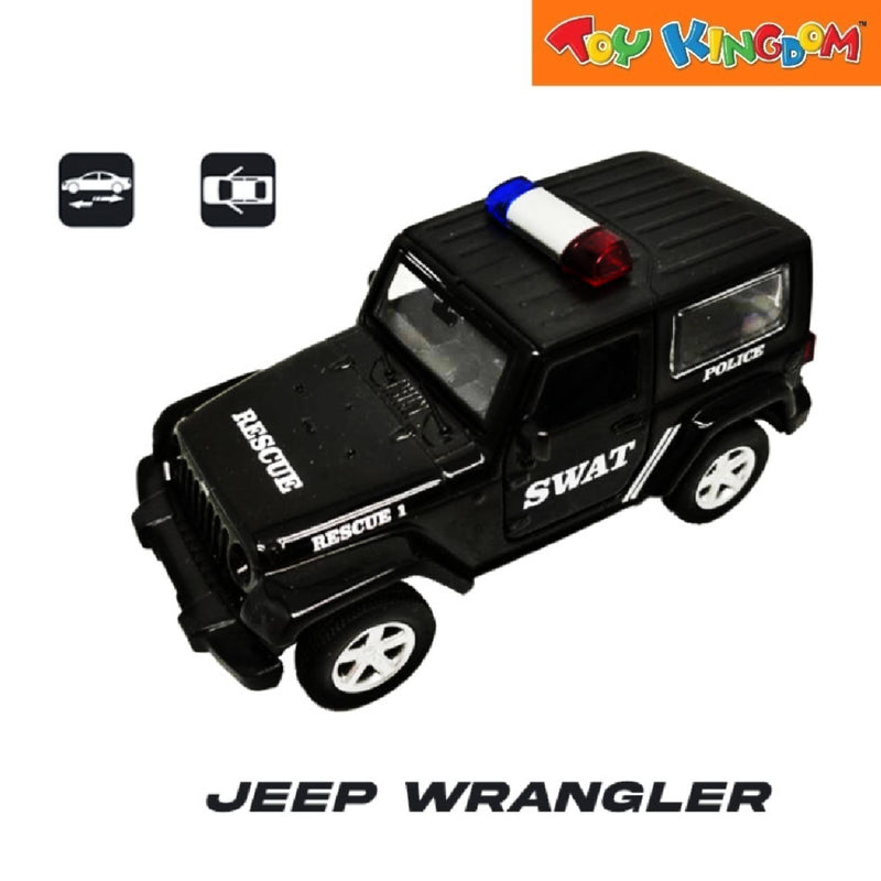 Metal Speed Zone Jeep Wrangler Black Die-cast