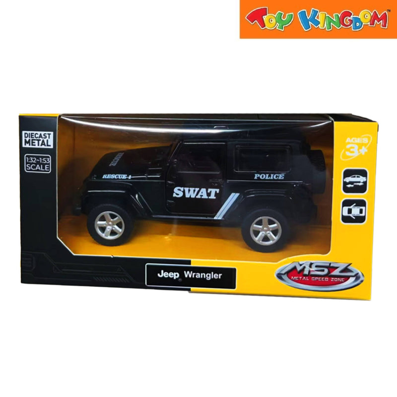 Metal Speed Zone Jeep Wrangler Black Die-cast