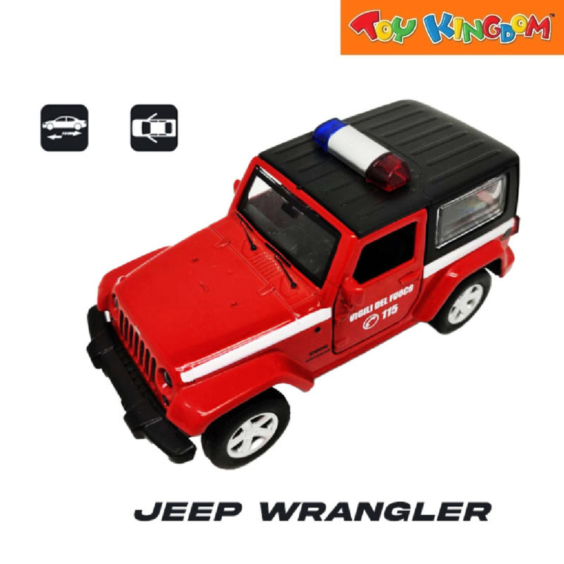 Metal Speed Zone Jeep Wrangler Red Die-cast