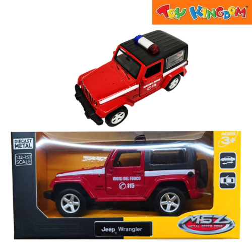 Metal Speed Zone Jeep Wrangler Red Die-cast