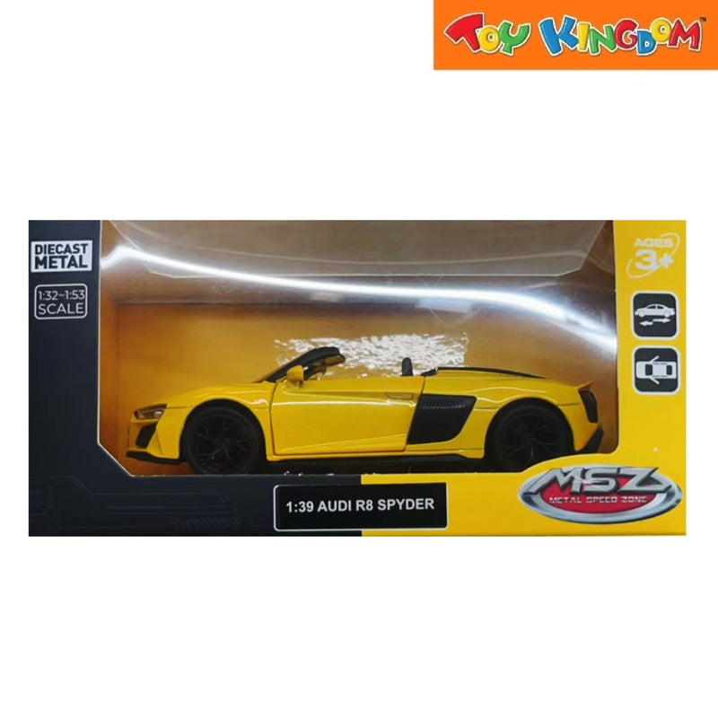 Metal Speed Zone Audi R8 Spyder Yellow Die-cast