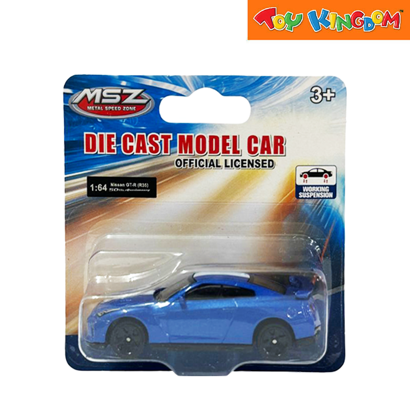 Metal Speed Zone 50th Anniversary 1:64 Nissan GTR R35 Blue Die-cast