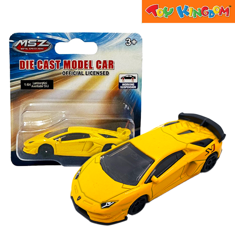 Metal Speed Zone 1:64 Lamborghini Aventador SVJ Yellow Die-cast