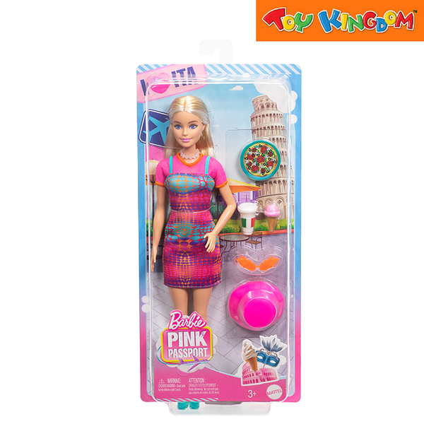 Barbie Pink Passport Italy Travel Doll Toy Kingdom