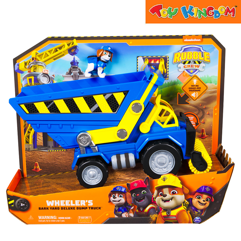 Paw Patrol Rubble & Crew Wheeler’s Bark Yard Deluxe Dump Truck Vehicle