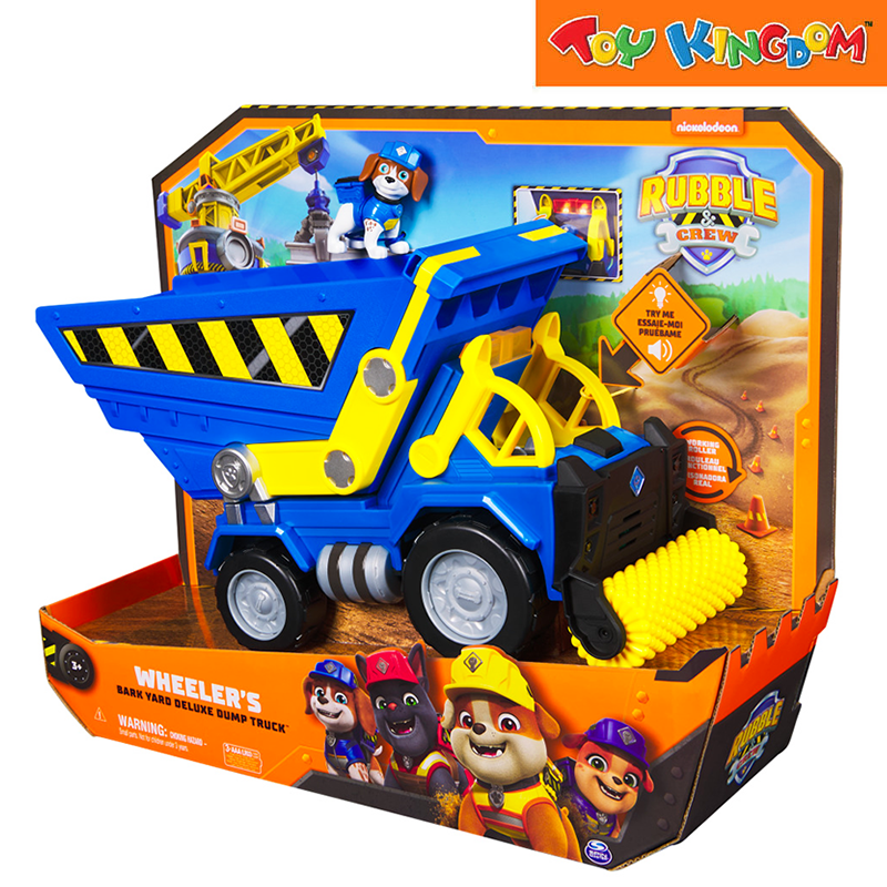 Paw Patrol Rubble & Crew Wheeler’s Bark Yard Deluxe Dump Truck Vehicle