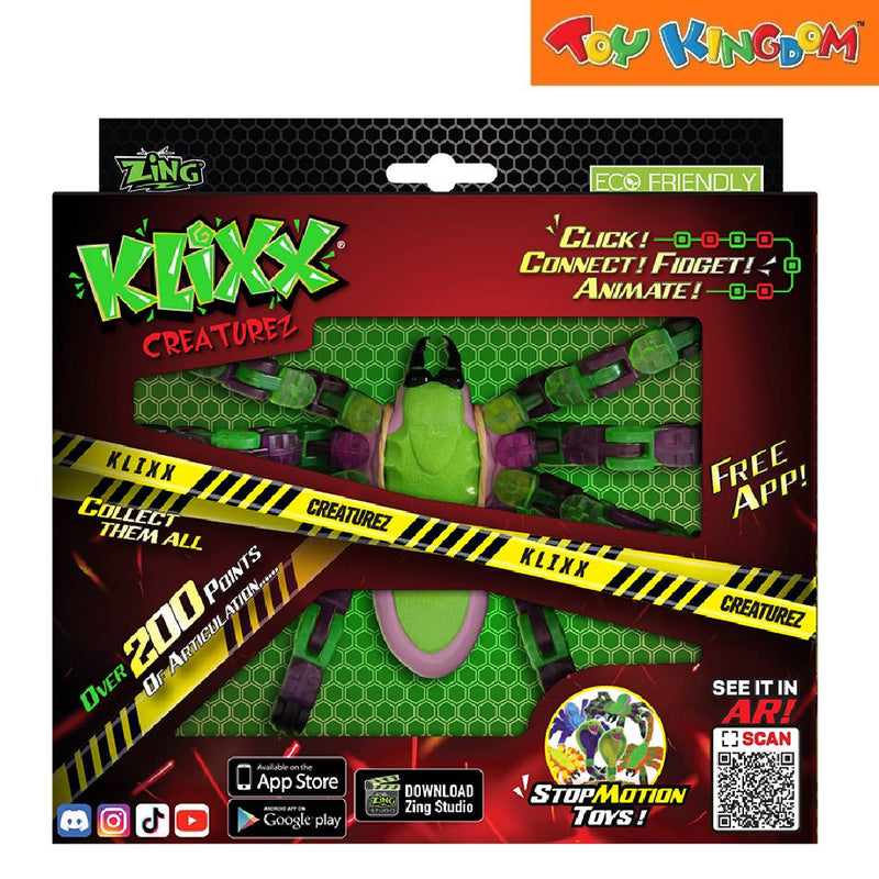 Zing Klixx Creaturez Spider Green Action Figure