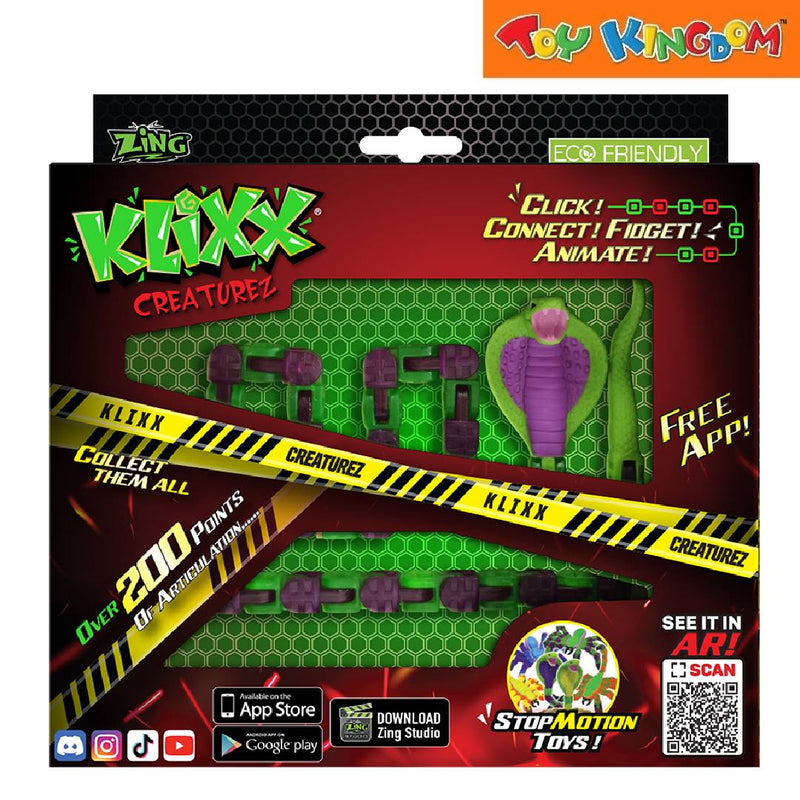 Zing Klixx Creaturez Cobra Purple Action Figure