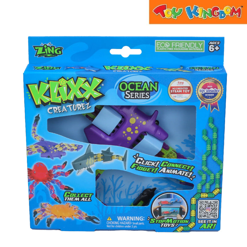 Zing Klixx Creaturez Manta Ray Purple Action Figure