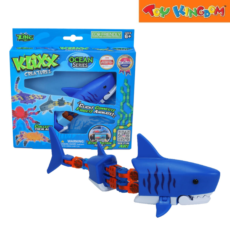 Zing Klixx Creaturez Shark Blue Action Figure