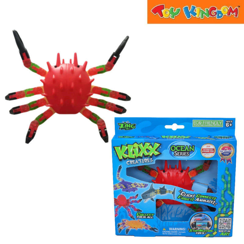 Zing Klixx Creaturez Crab Red Action Figure