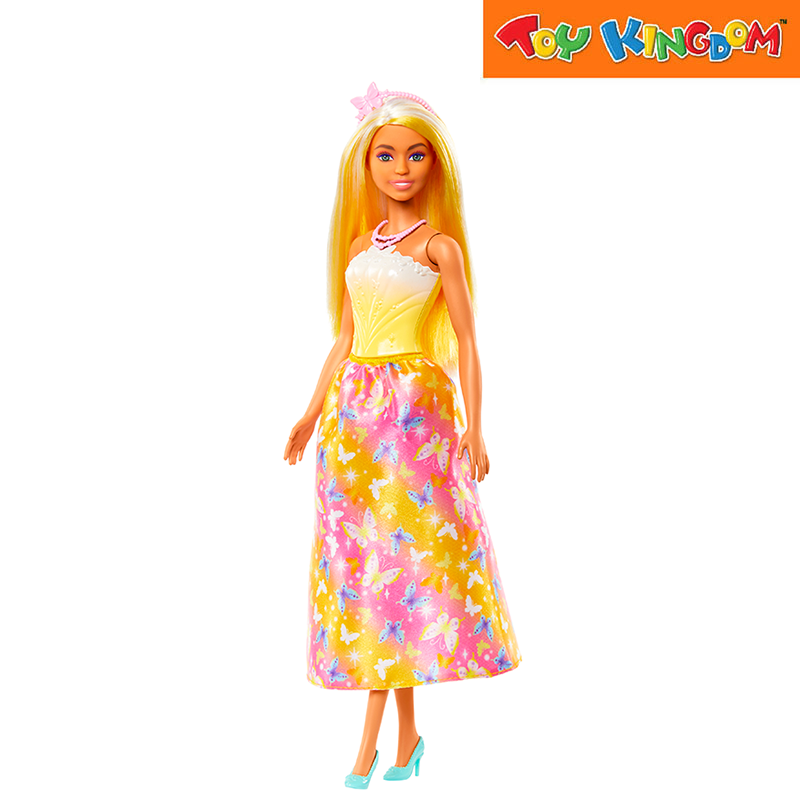 Barbie Yellow & Blonde Fantasy Hair Fairytale Royal Doll