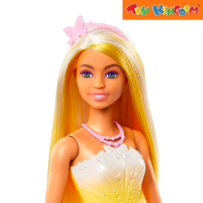 Barbie Yellow & Blonde Fantasy Hair Fairytale Royal Doll