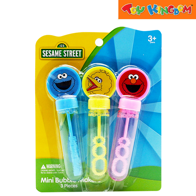 Sesame Street 3pcs Mini Bubble Makers | Toy Kingdom