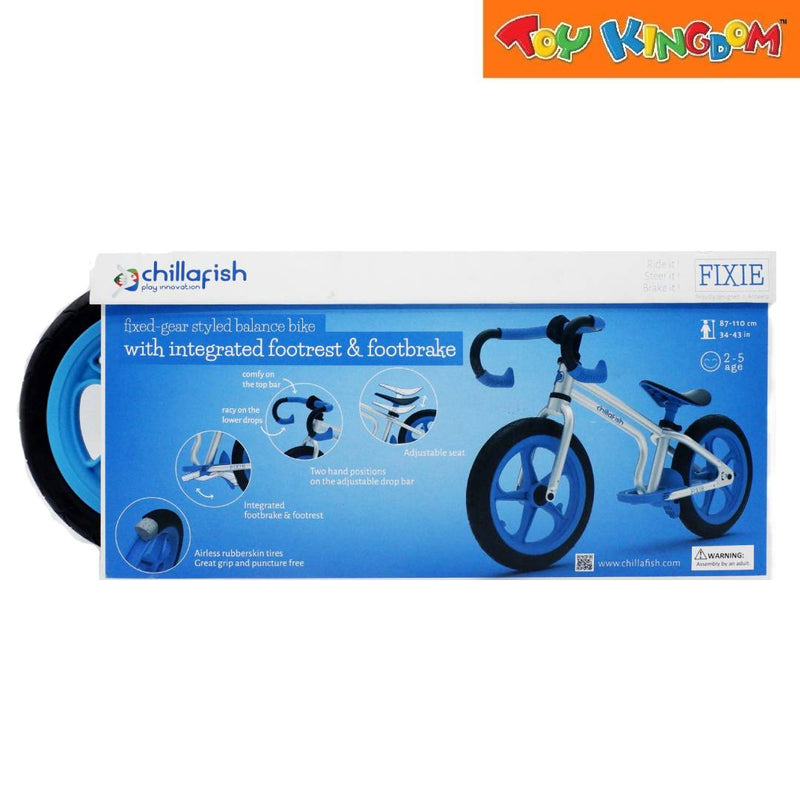 Chillafish Fixie Blue Fixed Gear Styled Balance Bike Toy Kingdom