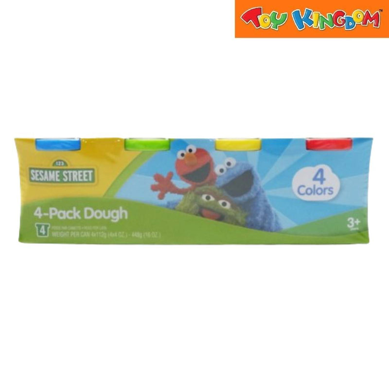 Sesame Street Elmo,Cookie, Big Bird & Oscar 4 Pack Dough