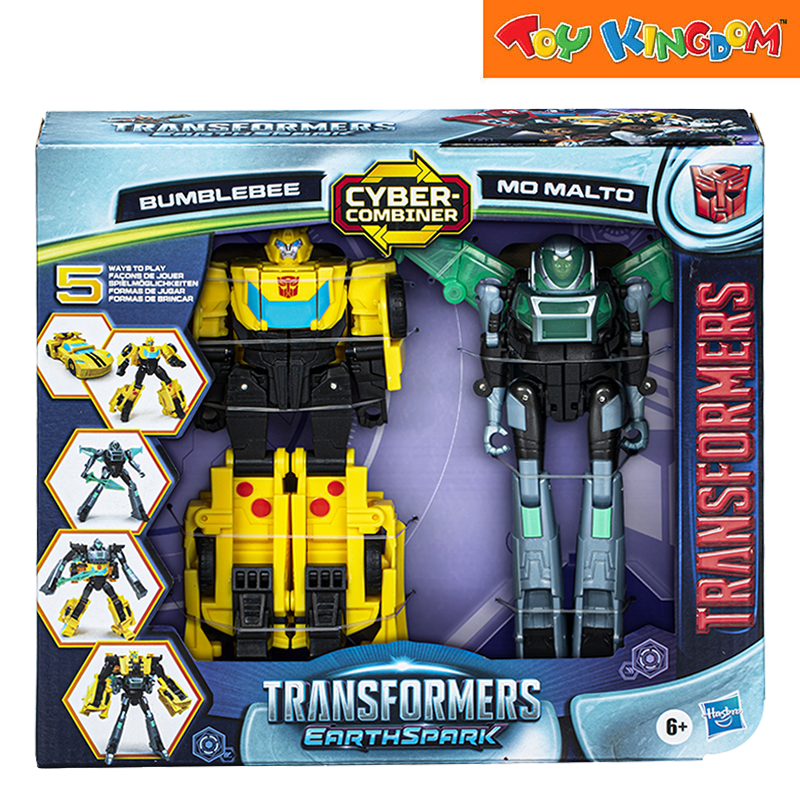 Transformers EarthSpark Cyber-Combiner Bumblebee & Mo Malto Action Figure