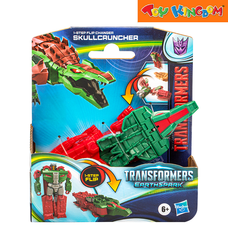 Transformers EarthSpark 1 Step Flip Skullcruncher Action Figure