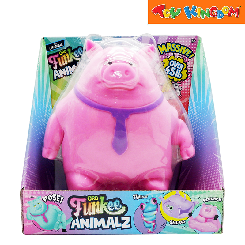 ORB Funkee Animalz Pig Pink Jumbo The Original Squishy Toys