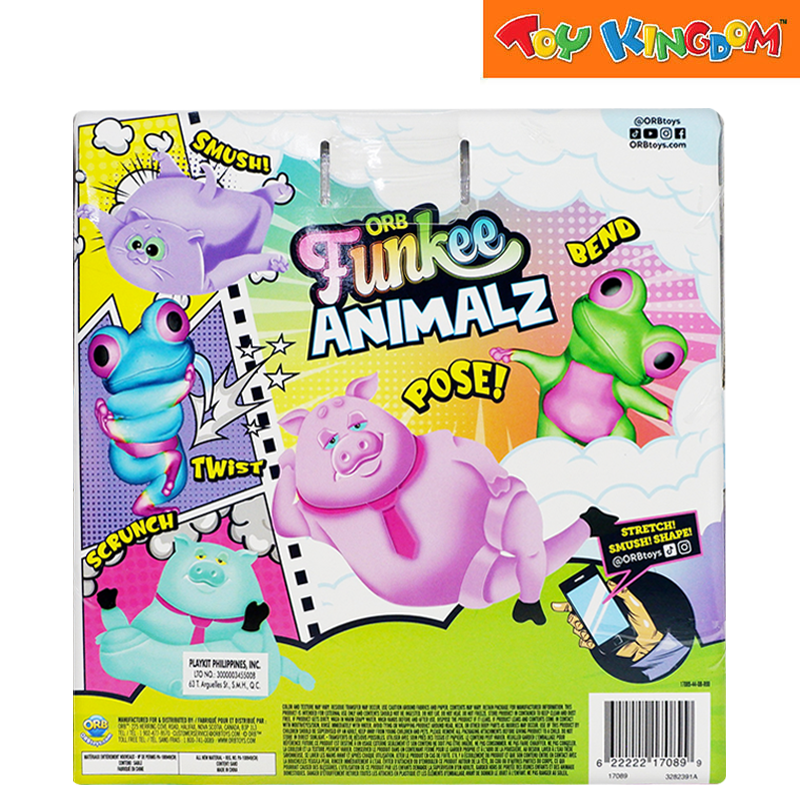 ORB Funkee Animalz Pig Pink Jumbo The Original Squishy Toys