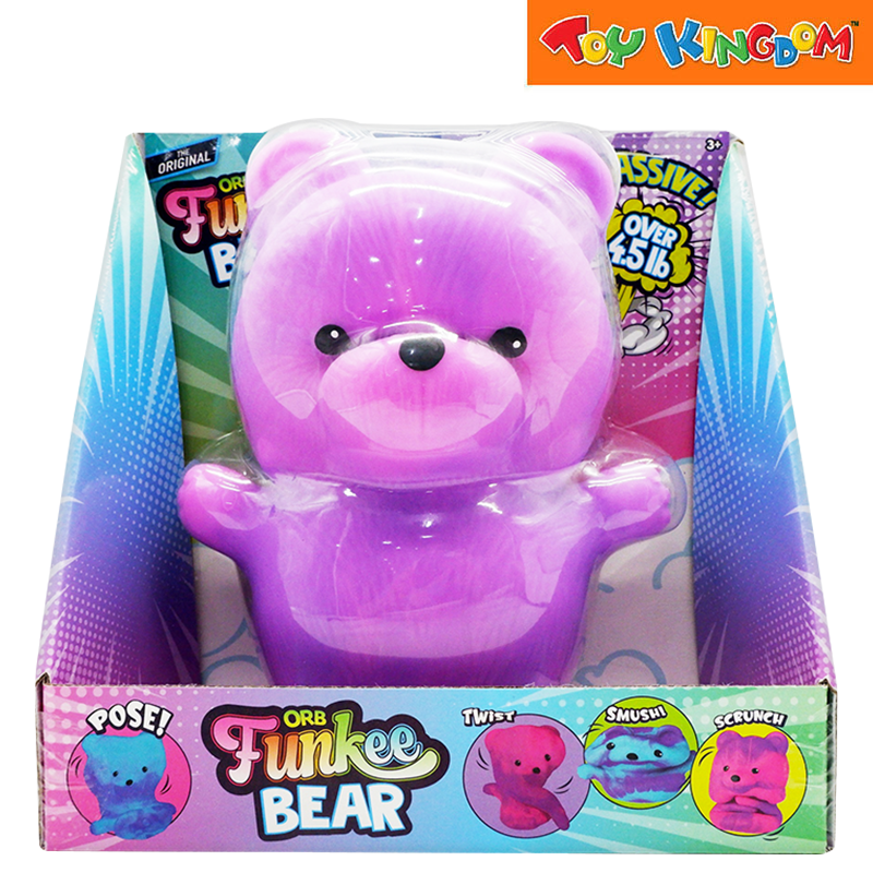 ORB Funkee Animalz Bear Pink Purple Jumbo The Original Squishy Toys