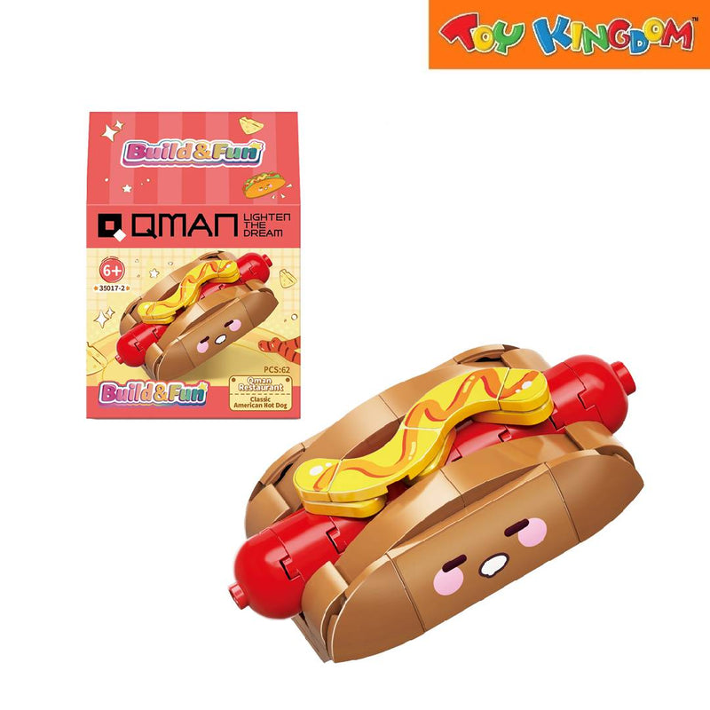 Keeppley Qman Restaurant Classic American Hotdog Build & Fun Food