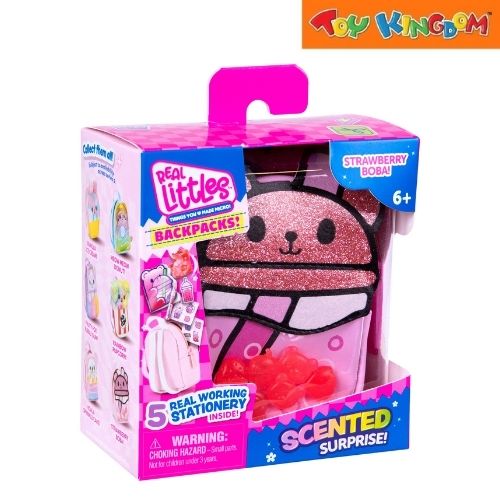 Real Littles Season 9 Scented Surprise Strawberry Boba Backpack