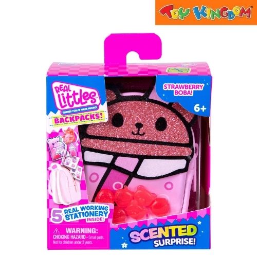 Real Littles Season 9 Scented Surprise Strawberry Boba Backpack