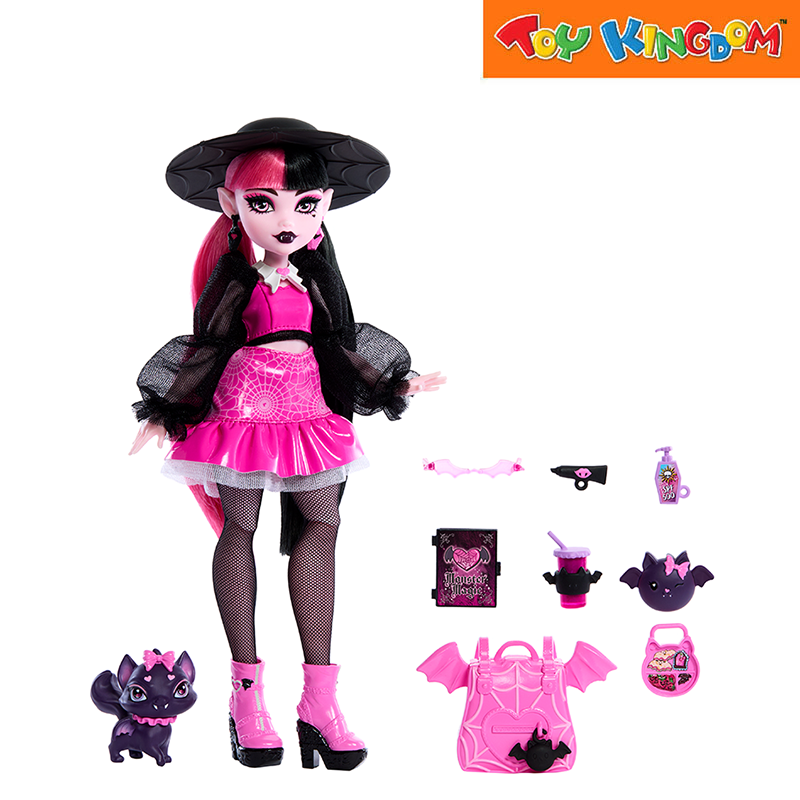 Monster High Draculaura  Fashion Doll With Pet Bat-Cat Count Fabulous And Accessories