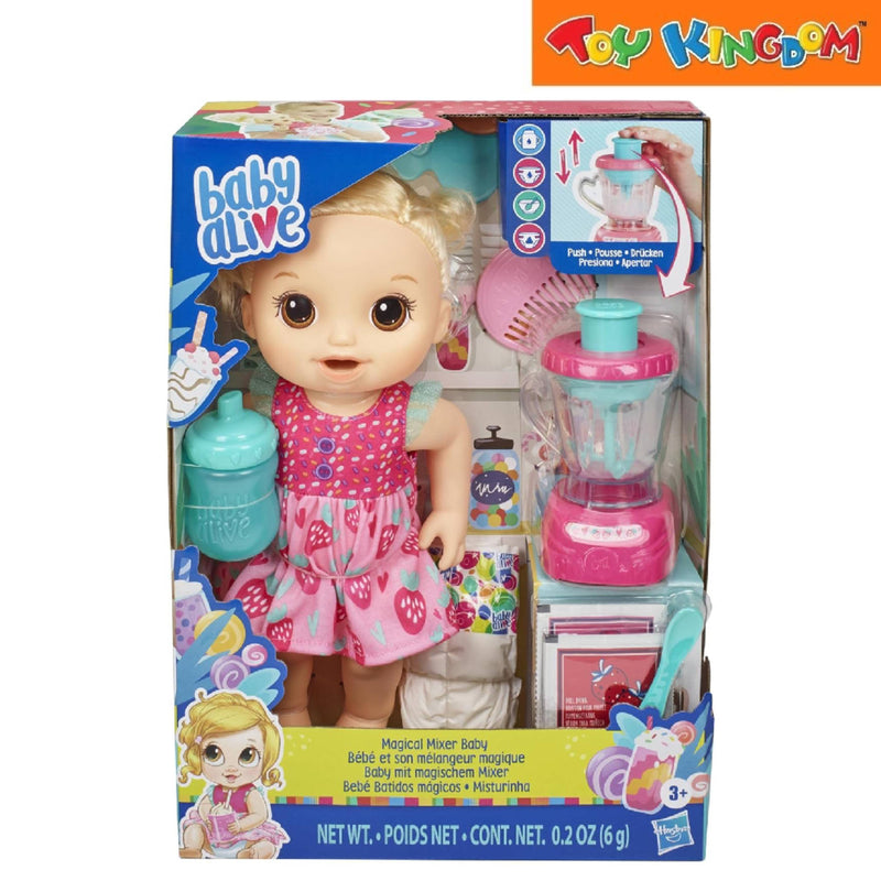 Baby Alive Magical Mixer Baby Strawberry Shake Doll Playset