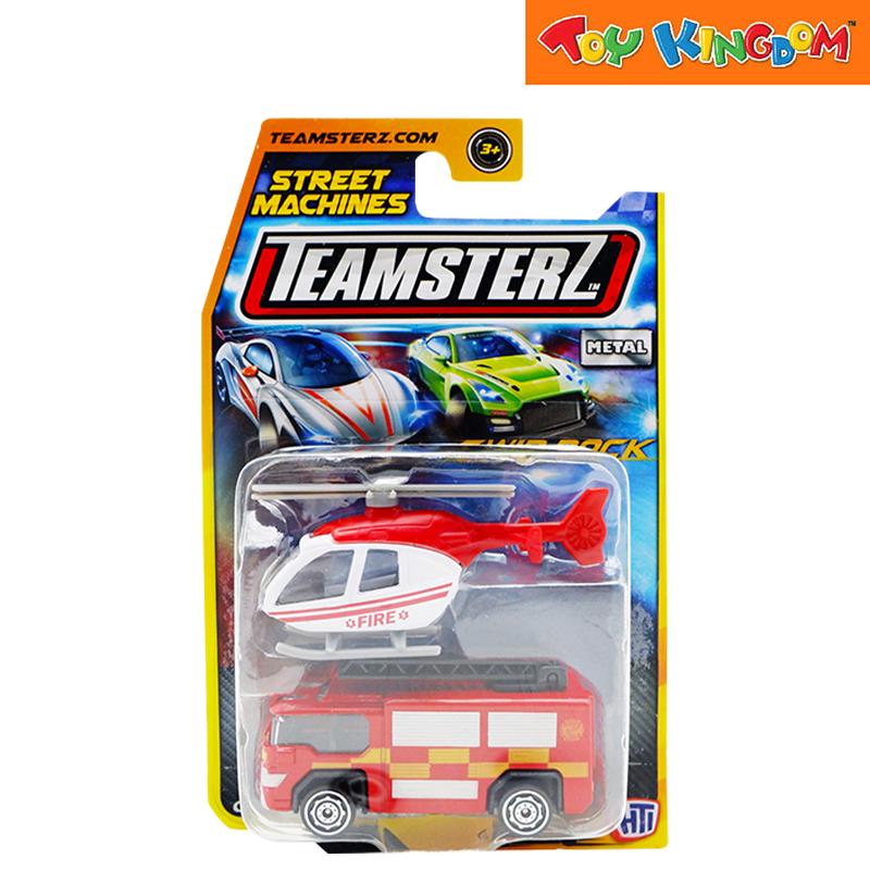 Teamsterz Street Machines Helicopter & Fire Rescue 2 Packs Die-cast