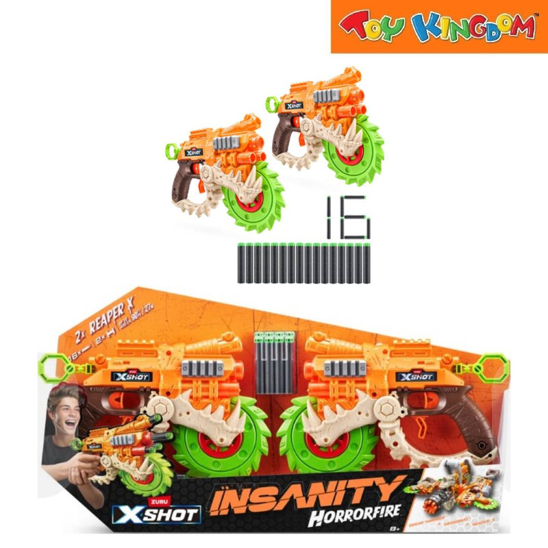 X-Shot 2 x Reaper X Insanity Horror Fire 16pcs Dart Blaster