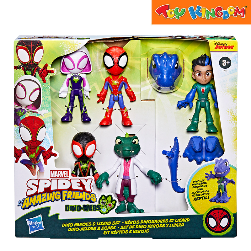 Disney Junior Marvel SAF Dino Webs Heroes & Lizard Set Action Figure