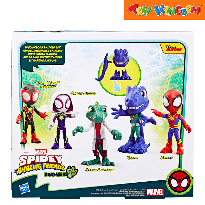 Disney Junior Marvel SAF Dino Webs Heroes & Lizard Set Action Figure