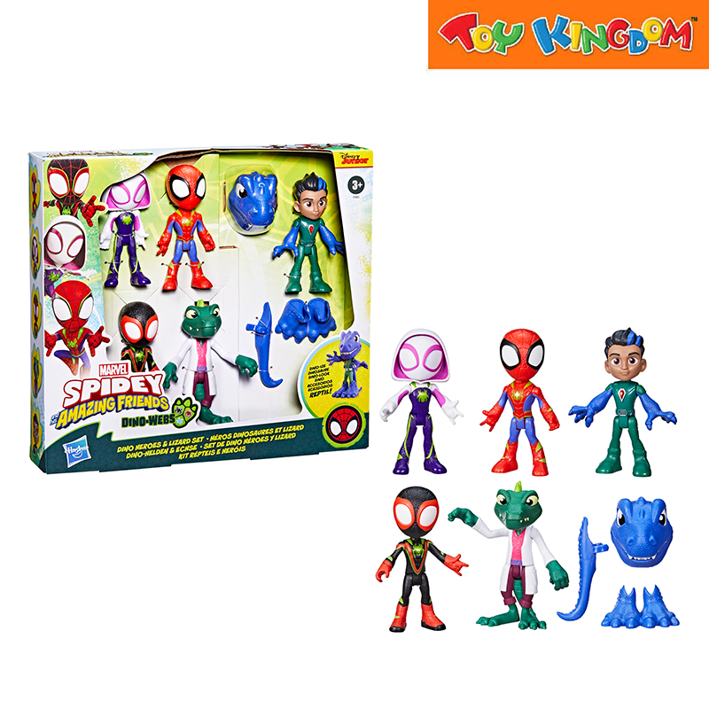 Disney Junior Marvel SAF Dino Webs Heroes & Lizard Set Action Figure