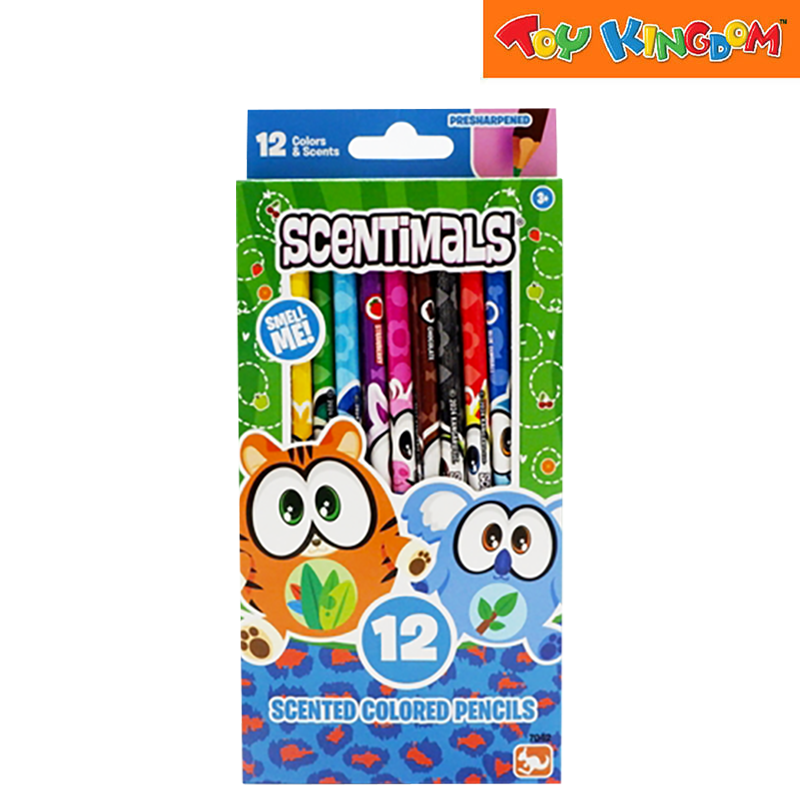 Kangaru Scentimals Presharpened 12CT Scented Colored Pencils