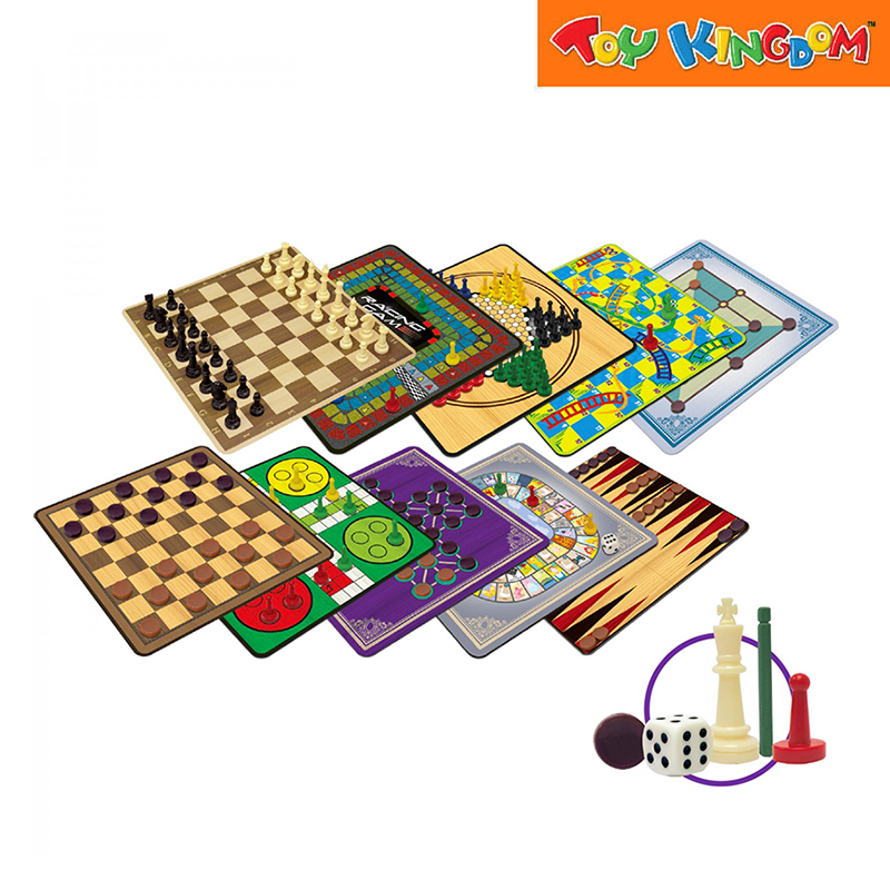 Ambassador 100 Classic Games 5pcs Double-Sided Playing Boards