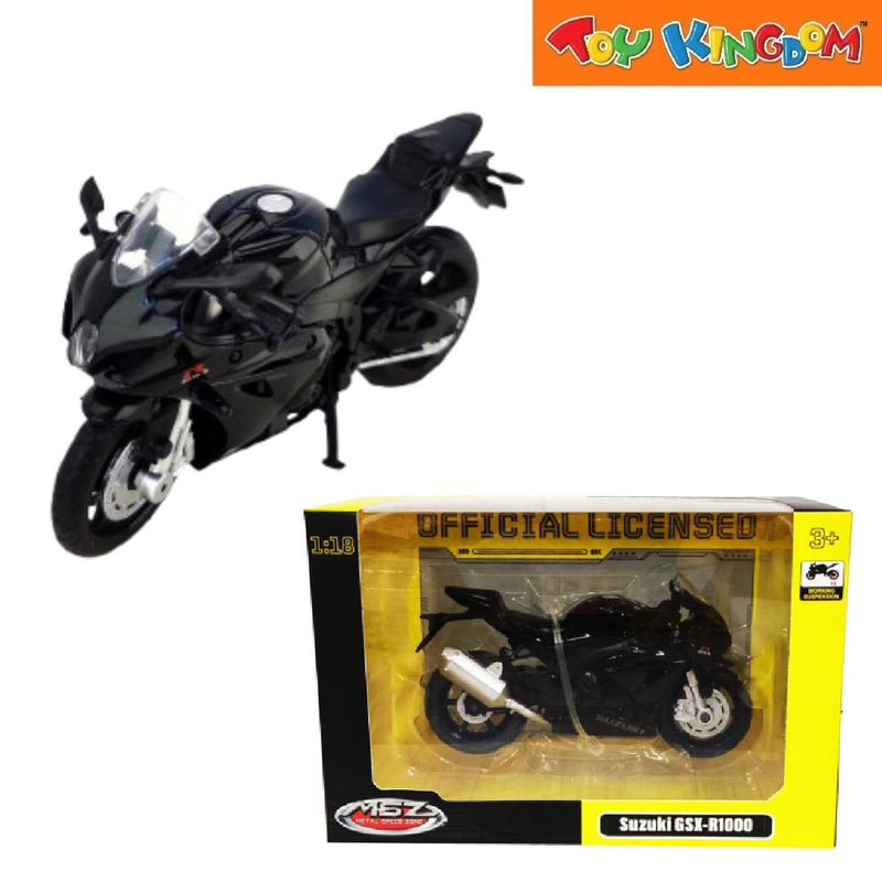 Metal Speed Zone Official Licensed 1:18 Suzuki GSX-R1000 Black Die-cast