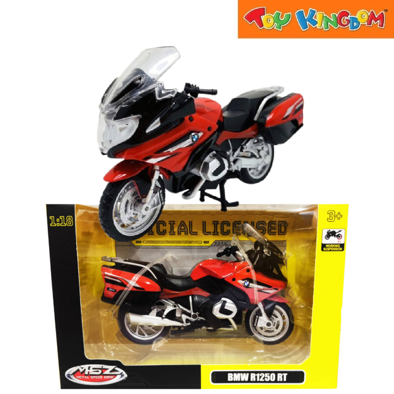 Metal Speed Zone Official Licensed 1:18 BMW R1250 RT Red Die-cast